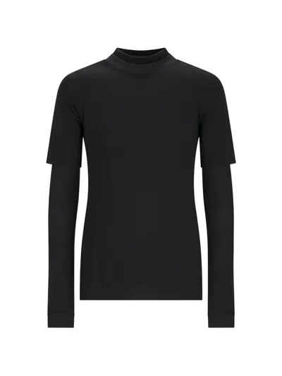 Mordecai Double-layer T-shirt In Black