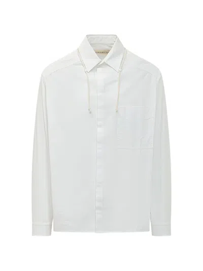 Mordecai Drawstring Classic Shirt In White
