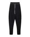 Mordecai Tapered Black Trousers With Pleated Front In Black