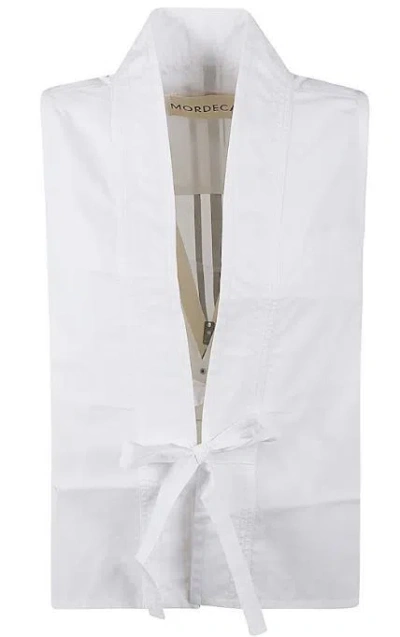 Mordecai Kimono Shirt Vest In White