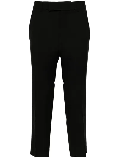 Mordecai Embroidered-trim Tapered Trousers In Black