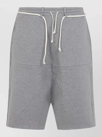 Mordecai Fleece Jogger Shorts Knee Length Design In Gray