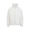 Mordecai High Collar White Jacket With Relaxed Fit