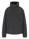 Mordecai High-neck Zip-front Jacket In Gray