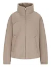 Mordecai High-neck Zip-up Jacket In Neutral