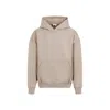 Mordecai Signature Stripe Hooded Sweatshirt In Beige