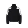 Mordecai Black Virgin Wool Jacquard Stripe Turtle Neck In Black
