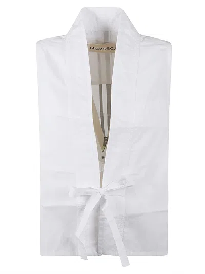 Mordecai Kimono Shirt Vest In White