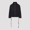 Mordecai Layered Jacket Point Collar Adjustable Drawstrings In Black