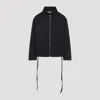 Mordecai Layered Jacket Point Collar Adjustable Drawstrings In Black