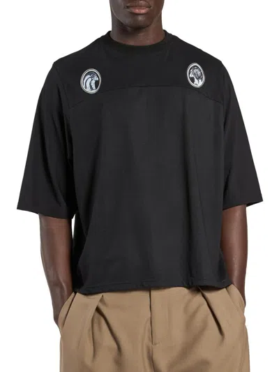 Mordecai Men's Falcon Printed Cotton T-shirt In Black