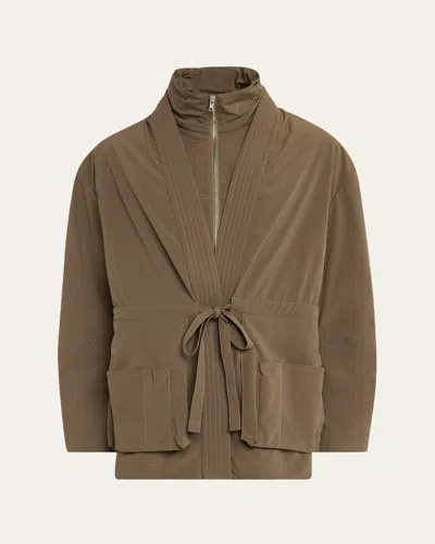 Mordecai Men's Hybrid Zip Kimono Jacket In Mud