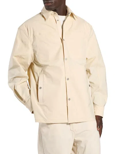 Mordecai Gray And White Striped Jacket In Neutral