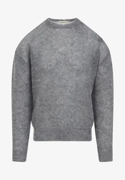 Mordecai Mohair Crewneck Sweater In Gray