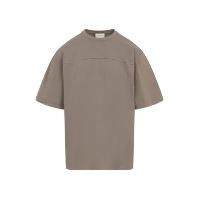 MORDECAI MORDECAI MUD BROWN COTTON CLASSIC FIT T-SHIRT