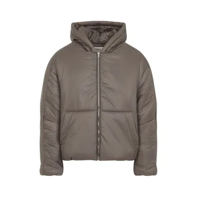 MORDECAI MORDECAI MUD BROWN HOODIE PUFFER