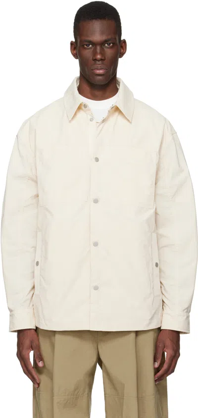 Mordecai Off-white Striped Overshirt In Neutral