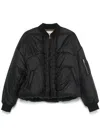 Mordecai Padded Bomber Jacket In Black