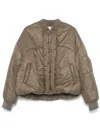 Mordecai Padded Bomber Jacket In Green