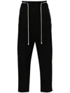 Mordecai Tapered Black Trousers With Pleated Front In Black