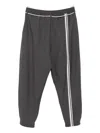 Mordecai Pleated Drawstring Trousers In Gray