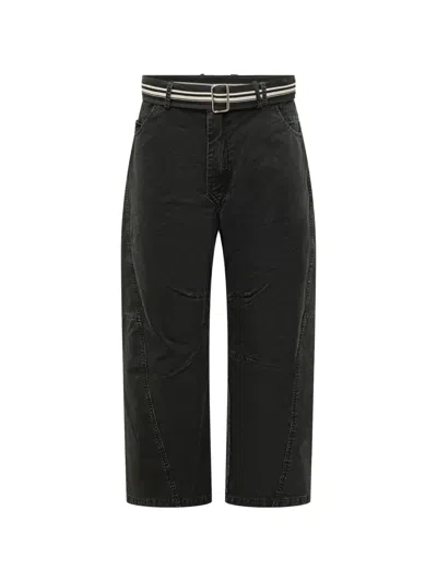 Mordecai Pockets Belt Trousers In Black