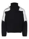 Mordecai Black Virgin Wool Jacquard Stripe Turtle Neck In Black