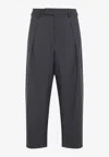Mordecai Pleated Side-stripe Trousers In Gray