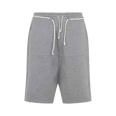 Mordecai Fleece Jogger Shorts Knee Length Design In Gray