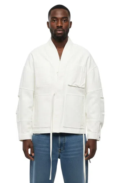 Mordecai White Shawl Neck Jacket