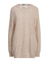 Mordecai Woman Sweater Beige Size S Wool, Polyamide In Beige