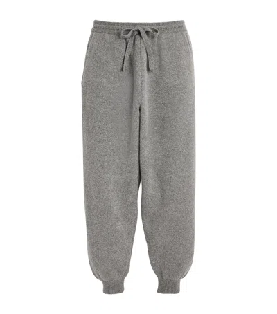 Mordecai Wool-cashmere Logo Sweatpants In Gray