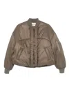 Mordecai Zip-front Puffer Jacket In Brown