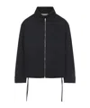 Mordecai Layered Jacket Point Collar Adjustable Drawstrings In Black