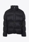 Mordecai Modern Puffer Jacket With High Collar In Black