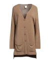 MORE BY SISTE'S MORE BY SISTE'S WOMAN CARDIGAN KHAKI SIZE XL VISCOSE, POLYESTER, POLYAMIDE