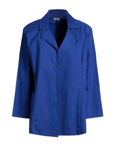 More By Siste's Woman Jacket Blue Size L Cotton, Polyamide, Elastane