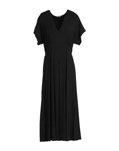 More By Siste's Woman Midi Dress Black Size S Viscose, Elastane