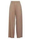 More By Siste's Woman Pants Brown Size Xs Viscose, Polyamide, Metallic Fiber, Elastane In Brown
