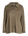 More By Siste's Woman Shirt Military Green Size M Polyester, Elastane