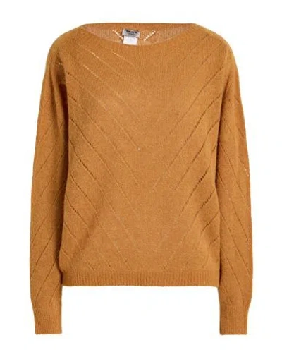 More By Siste's Woman Sweater Camel Size M Polyamide, Alpaca Wool, Virgin Wool In Gold