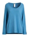 More By Siste's Woman Sweater Light Blue Size L Viscose, Wool, Polyamide In Blue
