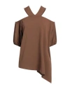 More By Siste's Woman Top Brown Size S Viscose, Elastane In Brown
