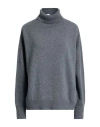 More By Siste's Woman Turtleneck Grey Size L Viscose, Polyamide, Wool, Cashmere In Gray