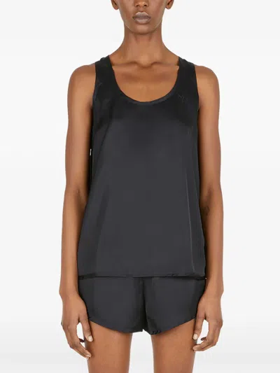 More Joy Curved-hem Shorts In Black