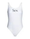More Joy One-piece Swimsuits In White