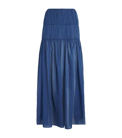 Moré Noir Cotton-silk Dani Maxi Skirt In Multi