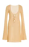 Moré Noir Devon Stretch-cotton Dress In Gold