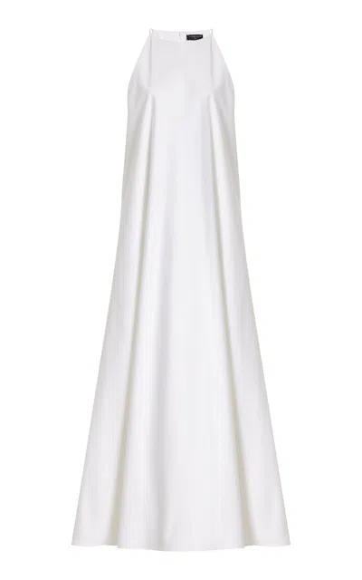 Moré Noir Dianne Cotton Poplin Trapeze Maxi Dress In White