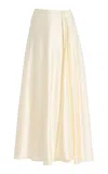 Moré Noir Effie Satin Skirt In White